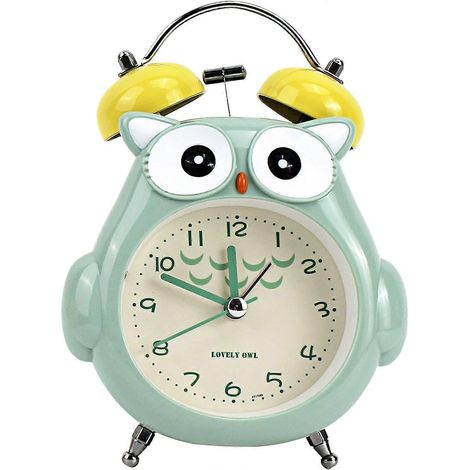 Réveil enfant avec hibou mignon et sonnerie puissante, sans tic-tac, veilleuse intégrée, 2024 Ping (1/5)