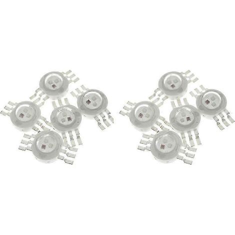 10er-Pack RGB-LEDs (3 x 3 W) – Energiesparlampen, 6-polig, 45 mil, 3 W Leistung (1/5)