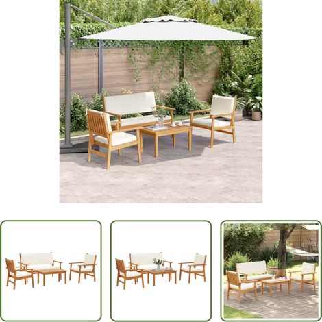 Holzsofa - Gartensofa-set 4 pcs Braun 120 x 65,5 x 79 cm Massivholz Akazie (1/5)