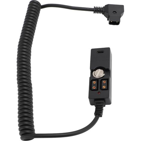 Câble d'alimentation à 2 ports D-Tap mâle/femelle avec indicateur LED de type C et vis 1/4" pour batterie de type B/V (1/5)