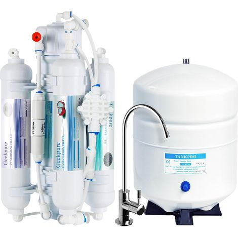 Système de filtre à eau potable RO osmose inverse 4 étapes - Membrane certifiée NSF 100 GPD (1/5)