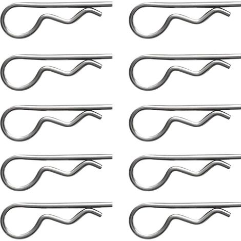 10 Stück Splinte mit Federclip aus Edelstahl 304, Segelbefestigung, Boot, Heimwerkerbedarf – 1,2 x 22 mm