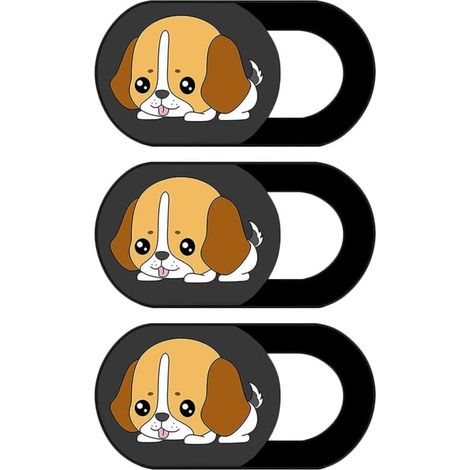 Cache-Objectif de Webcam en Abs 3pcs Protection Confidentialité Antiregarde pour Ordinateur Portable Accessoires Chien pour Chats Vidéo (1/5)