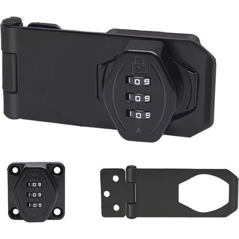 Mechanical Combination Lock with Safety Hasp, Keyless Rotary Cabinet Lock, Password Padlock (1/5)