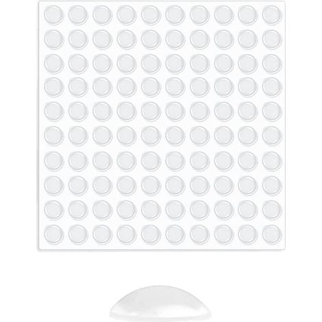 Butées de Protection en Caoutchouc,Transparente Pieds Adhésifs,Tampon Caoutchouc Autocollant 100PC, Anti Choc Bruit, Idéale pour Meubles Amortisseur Autoadhésifs Tampon pour Porte Tampon Meubles.-INHH (1/5)
