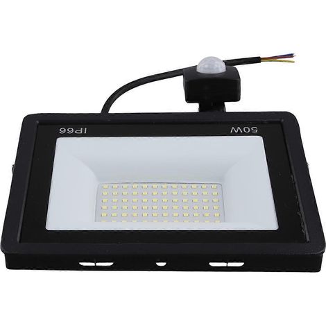 Projecteur LED à détecteur de mouvement 50 W, spots à induction étanches IP66 (1/5)