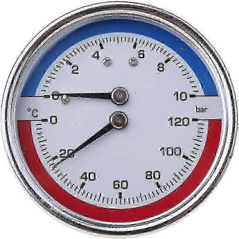 Compatible avec les manomètres de température et de pression de chaudière 0-120 °C 0-10 bar raccord par courroie (1/5)