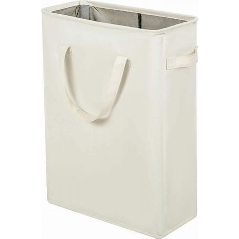 Panier à linge blanc cassé 15822 pouces 1 panier à linge étroit avec poignée panier à linge sale pliable buanderie (1/5)