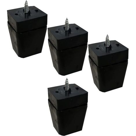 30 40 mm Pieds de Meuble Patins Antidérapants pour Meubles Chaises,Pieds de Canapé,Table et Sols en Bois Réduire le Bruit 4 Pièces (Black)