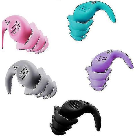 Bouchons d'oreilles réutilisables antibruit, 5 paires, pour dormir en toute tranquillité (1/5)