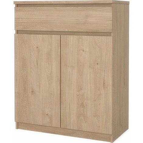 KIT CREDENZA 2ANTE+1CASS NAIA 80X40X100CM ROVERE