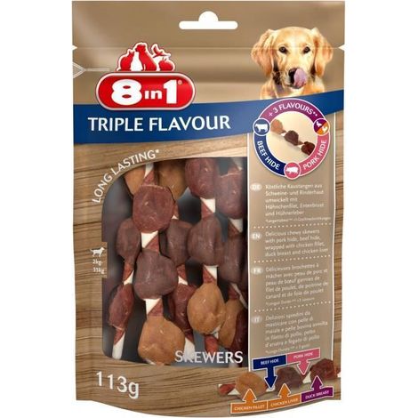 Pochúťka 8in1 Triple Flavour špíz žuvací 6ks (1/5)