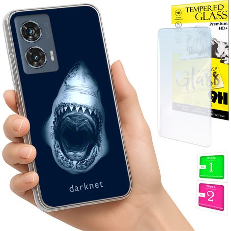 Funda para Motorola Edge 50 Fusion Photo Case Back Case + cristal 9H (1/5)