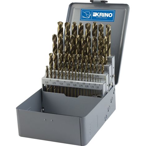 KRINO 1155412 HSS-CO Set 49 Pezzi Punte rettificate Cobalto per Acciaio Inox