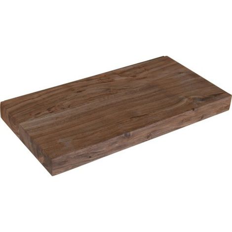 Étagère murale en bois d'acacia, flottante, massive, 40 cm, style colonial, fixation invisible, économique (1/3)
