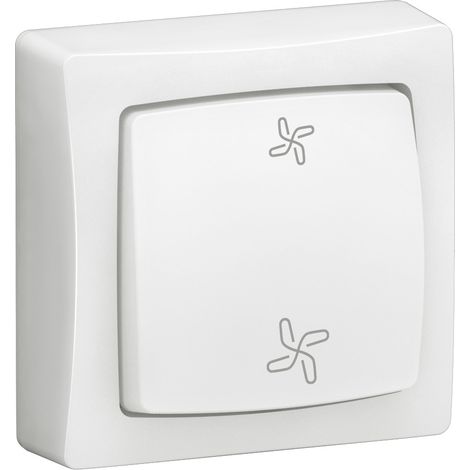Commande de VMC Appareillage saillie complet blanc LEGRAND 086016L (1/3)