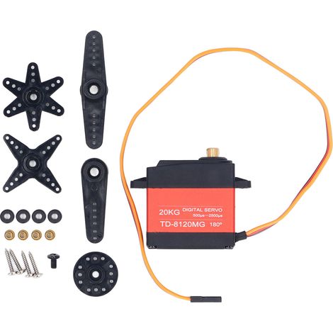 Servomoteur TD-8120MG 20KG à couple élevé, multifonctionnel, numérique, à engrenages métalliques
