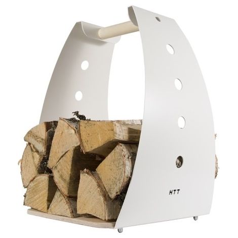 Panier à bûches HONKA - Blanc (1/2)