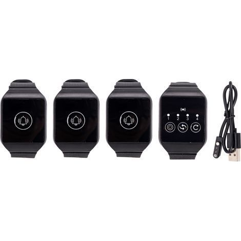 Pager de poignet sans fil étanche IPX7 433.92MHz - Lot de 3 (1/5)