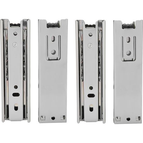 Lot de 2 mini glissières de tiroir courtes de 5 pouces (12,7 cm), largeur 35 mm, rail à extension complète en 3 sections pour armoires (1/5)