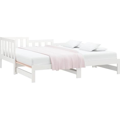 Sofá cama extraíble sin colchón blanco 2x(90x190) cm vidaXL (1/5)