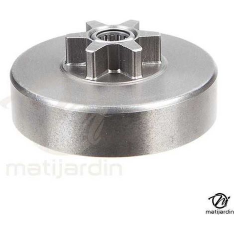 Pignon pour tronçonneuse Homelite 3/8" LP. 6 dents. Hauteur cloche 16,4 mm (1/4)