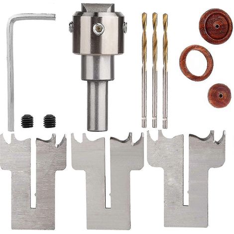 Neues Ringbohrer-Set, Holzringbohrer-Fräser-Set, Holzbearbeitungswerkzeug-Set zur Herstellung personalisierter Holzringe und Schmuckstücke (m (1/5)