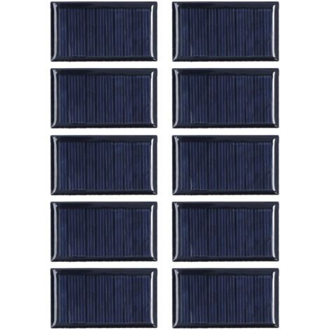 10 pcs Petite Cellule Solaire Résistant Aux Intempéries DIY Module De Panneau Solaire pour Projets Scientifiques Jouet Lumière 0.15 W 5 V (1/5)