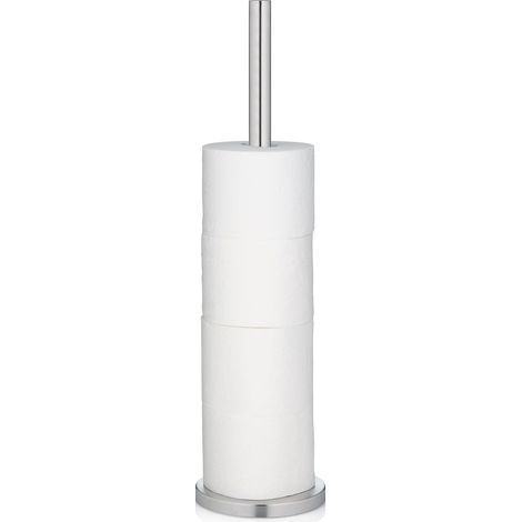 Rangement de Papier Toilette Carta, 57 cm, Distributeur de Papier Toilette Vertical pour 5 Rouleaux de Rechange, Distributeur de Papier Toilette en Acier Inoxydable sans perçage, Mat (1/5)