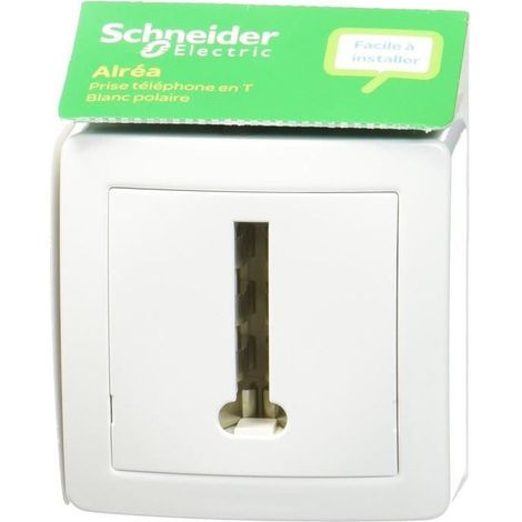 Conjoncteur téléphonique ALRÉA 8 plots avec cadre saillie - SCHNEIDER ELECTRIC - SHN0262366P