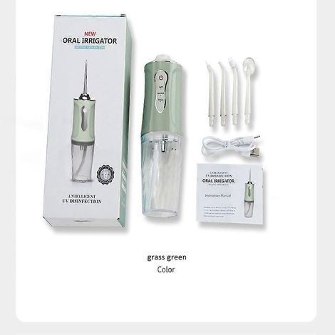 Hydropulseur portable rechargeable USB avec jet d'eau et cure-dents à 4 embouts (1/5)