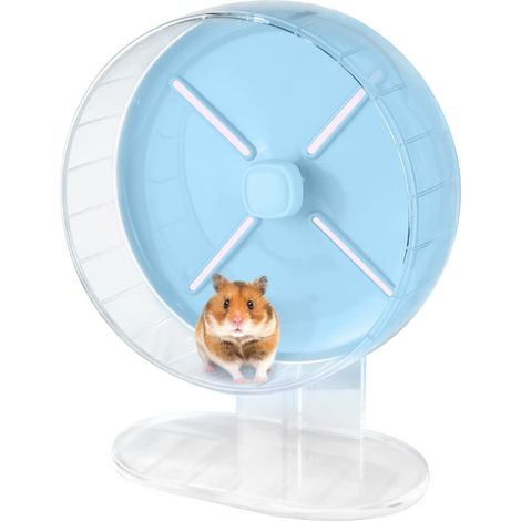 Roue pour hamster de 26 cm, roue pour hamster super silencieuse avec support réglable pour hamsters, gerbilles, hamsters nains, tamias, ours dorés et autres petits animaux