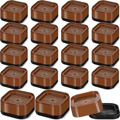 Rehausseurs de meubles, rehausseurs de lit réglables, rehausseurs de pieds de bureau, rehausseurs de lit robustes empilables de 3,5 cm (1,38 pouce). (1/5)