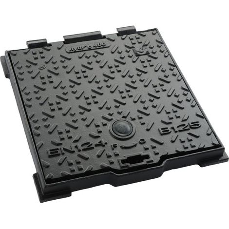 Regard hydraulique articulé B125 330x345mm – Ouverture libre 230x230mm – Pour béton armé – Masse totale 12kg – Soval