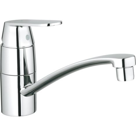 Mitigeur d'évier EUROSMART COSMOPOLITAN bec profilé - Finition : chromé - Hauteur du bec : 109 mm - Longueur du bec : 226 mm - GROHE (1/6)