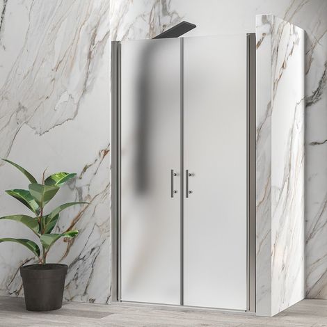 Porta doccia saloon 85 cm vetro opaco altezza 200h  KSAL2800AI kamalu