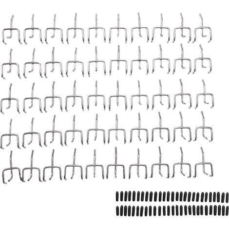 Lot de 50 crochets de 5 cm pour étagère murale, supports d'outils, organisateur et présentoir. (1/5)