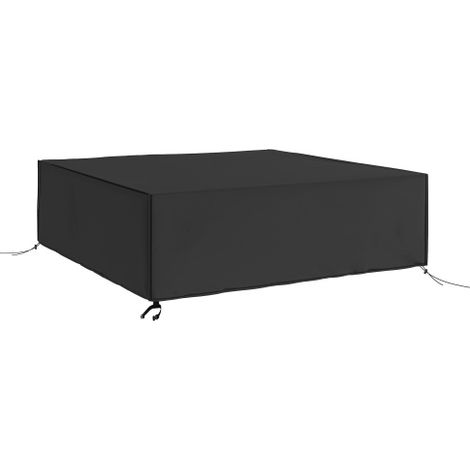 Large Patio Garden Furniture Set Cover 600D Oxford Square Waterproof, 230 x 230 x 70 cm, Black