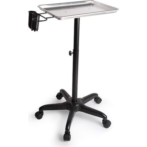 Chariot de service roulant pour salon de beauté Spa Tattoo Chariot en métal pour outils de coiffure Chariot mobile avec roues Support pour soufflerie pour beauté Spa Tattoo (1/4)