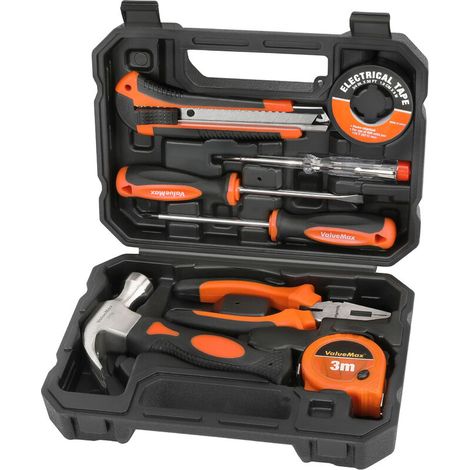 ValueMax Bote à Outils, Mallette Outils avec Bote de Rangement Durable, Idéal pour Usage Domestique ou du Travail - 8 Pièces (1/5)
