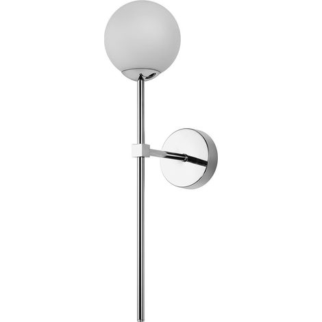 Applique murale chrome, globe blanc G9 5W Piruleta (1/5)