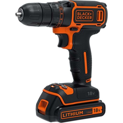 Trapano avvitatore BLACK DECKER 18V BDCDC18B + 2 batterie + caricabatterie