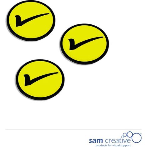 Magnetisch Symbool Vinkje 3x3 cm geel