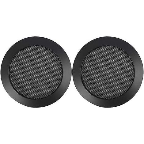 Grille de haut-parleur de plafond, grille de haut-parleur audio encastrée de 4 pouces (noire) (1/5)