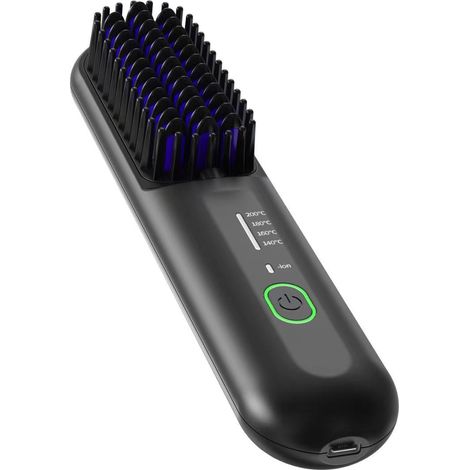 Nouveau lisseur portable sans fil pour femme, revêtement céramique, léger, retouches faciles (noir) (1/5)