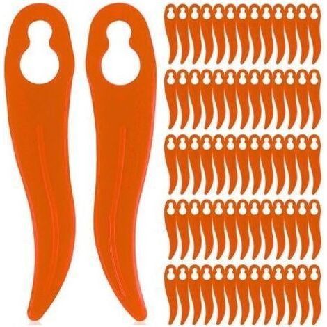 Lot de 120 lames de rechange en plastique pour coupe-bordures Einhell et Bosch Compatible avec les coupe-bordures sans fil (1/3)