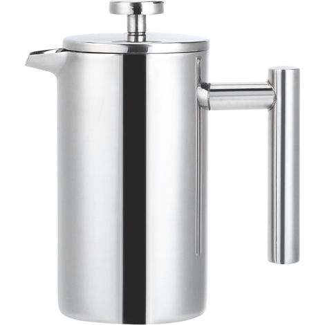 Cafetière à Pression Double Isolée 350ml en Acier Inoxydable – Pour Café et Thé – Garde la Température 1h avec Filtre Triple 80 Mailles (1/5)