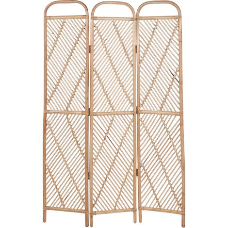 Raumteiler 3-teilig COSENZA Hellbraun 106 cm 180 cm