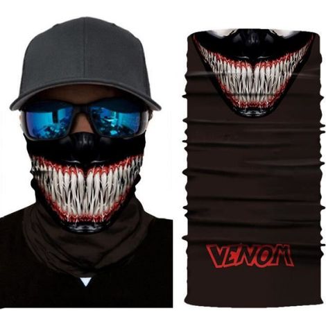 Couleur M06 The Venom masque de cou Super-héros, Bandana moto, cagoule de cyclisme, couvre-chef, Camping, randonnée, pêche, écharp (1/4)
