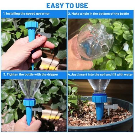 Système d'arrosage automatique pour plantes - -yd - 30pcs - Débit réglable - Intérieur et extérieur (1/4)